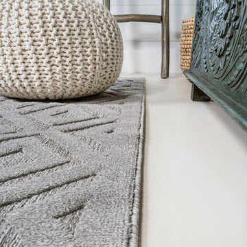 Portmany Neutral Diamond Trellis Indoor/outdoor Area Rug